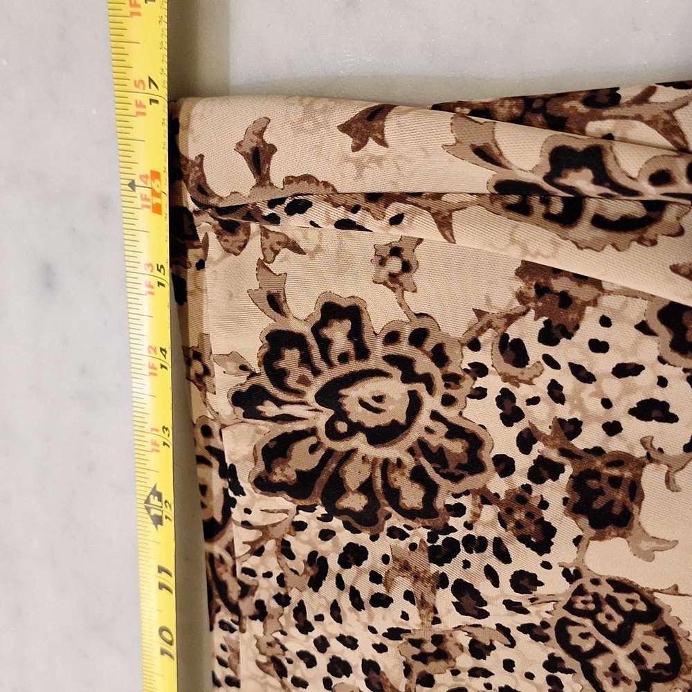 Midi Flare Leopard Paisley Floral Pull on Skirt Apostrophe Stretch Boho Cheetah - Picture 5 of 6